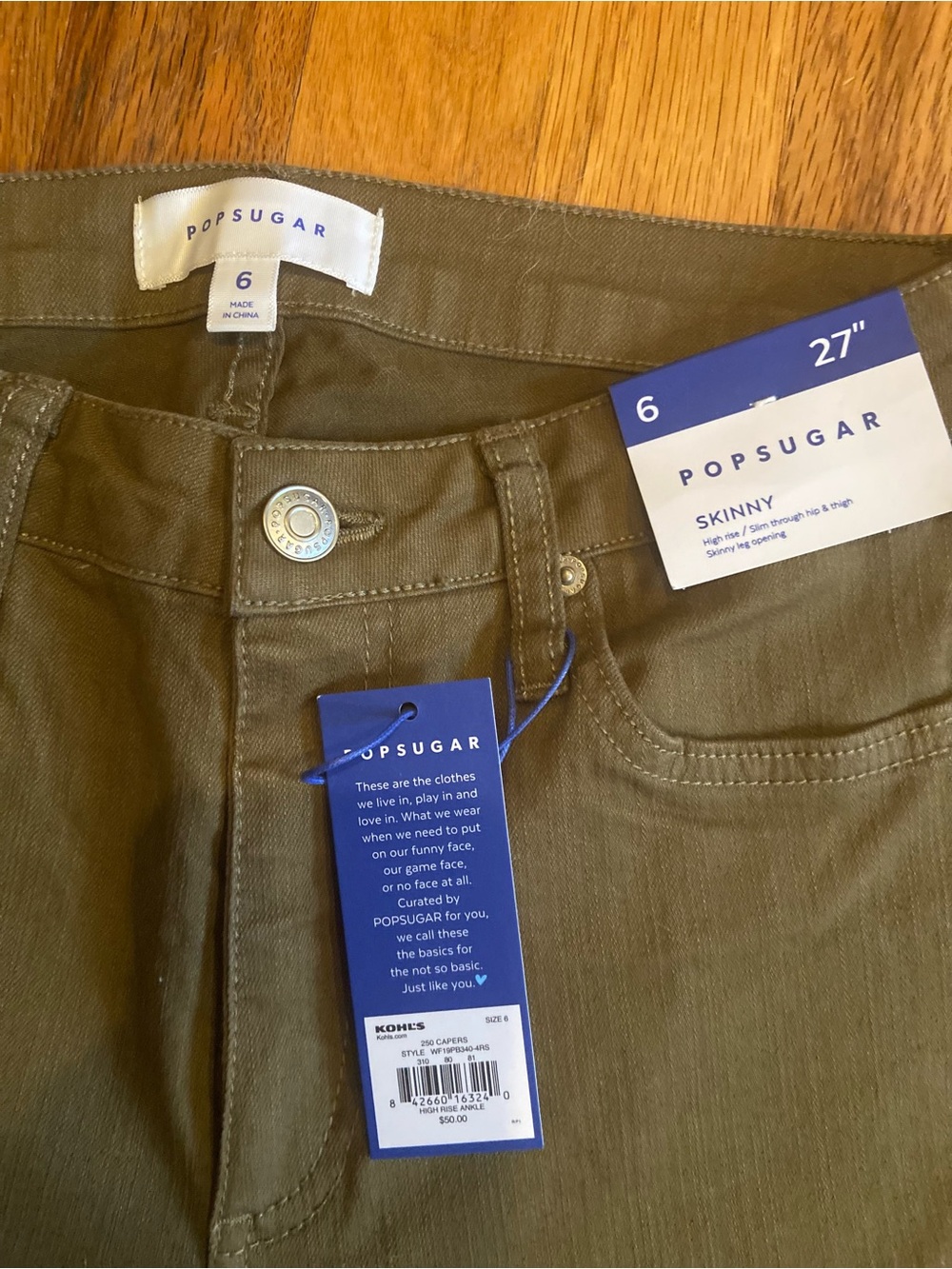 POPSUGAR Brownish/Olive Green Women's Skinny Jeans